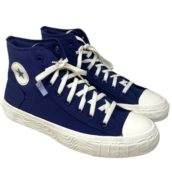 Converse Chuck Taylor High Canvas Navy White Sneakers Skate Men's Custom A04529C - Picture 2 of 9